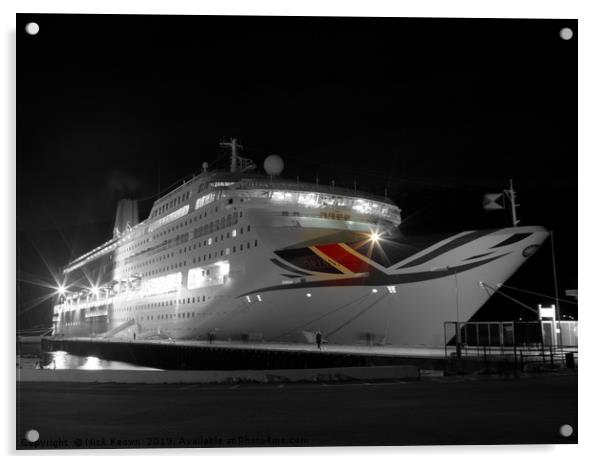 P&O Cruise Ship Oriana  Acrylic by Nick Keown