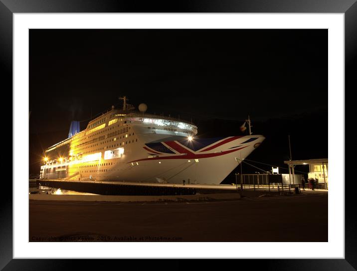 Oriana Cruise Ship Framed Mounted Print by Nick Keown