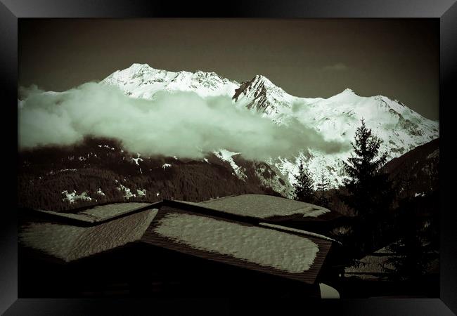 Mont Blanc from La Tania 3 Valleys French Alps Framed Print by Andy Evans Photos