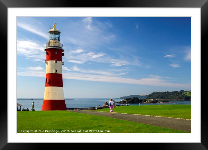 Majestic Plymouth Hoe panoramas Framed Mounted Print by Paul F Prestidge