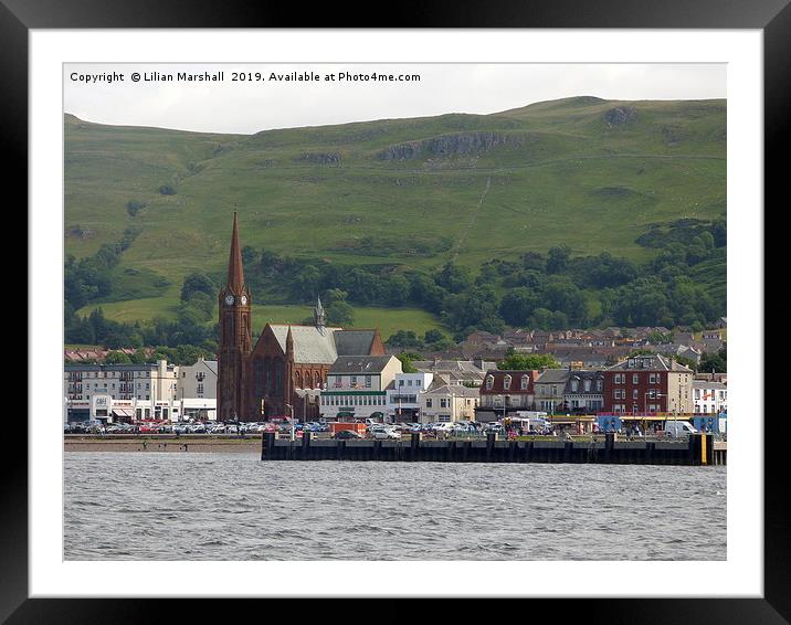 Largs Promenade.  Framed Mounted Print by Lilian Marshall
