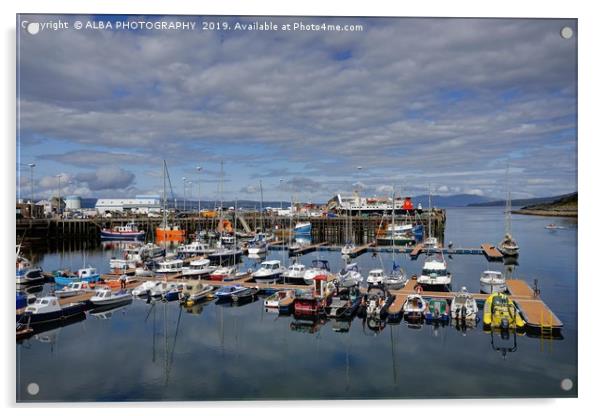 Mallaig Harbour, North West Scotland. Acrylic by ALBA PHOTOGRAPHY