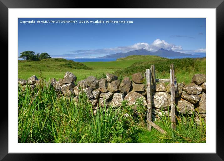 Overlooking Isle of Rum, Small Isles, Scotland Framed Mounted Print by ALBA PHOTOGRAPHY