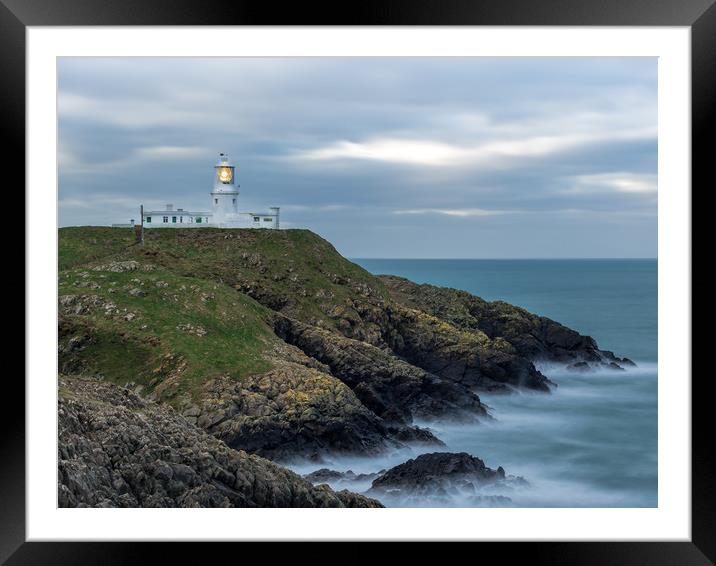 Strumble Head Lighthouse, Pembrokeshire. Framed Mounted Print by Colin Allen