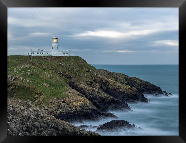 Strumble Head Lighthouse, Pembrokeshire. Framed Print by Colin Allen