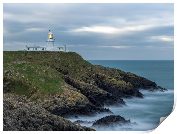 Strumble Head Lighthouse, Pembrokeshire. Print by Colin Allen