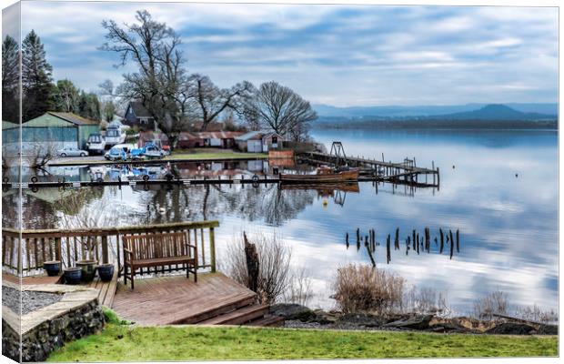 Boat Yard Loch Lomond Canvas Print by Valerie Paterson