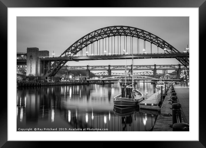 Newcastle Quayside Framed Mounted Print by Ray Pritchard
