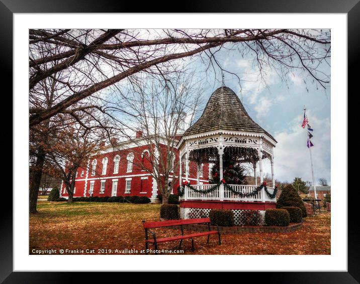 Iron County Courthouse and Gazebo Framed Mounted Print by Frankie Cat