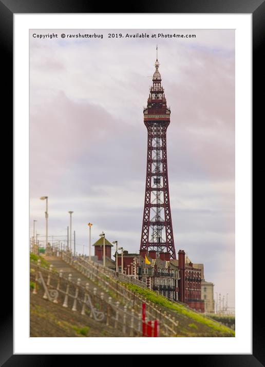Blackpool Tower At Sunrise Framed Mounted Print by rawshutterbug 