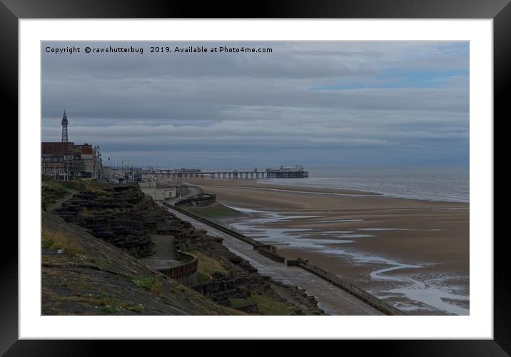 Blackpool Beach Framed Mounted Print by rawshutterbug 