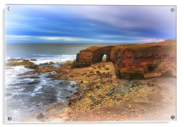 Whitburn Arch 1 Acrylic by kevin wise