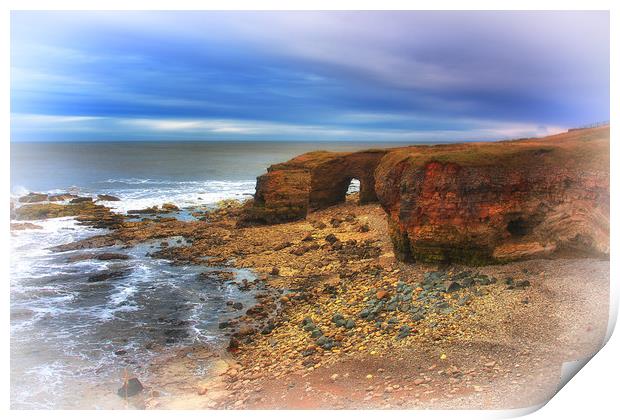Whitburn Arch 1 Print by kevin wise