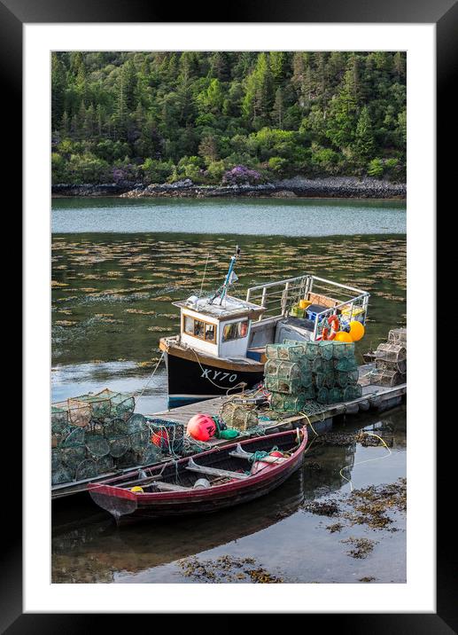 Fishing Boat in Plockton, Scotland Framed Mounted Print by Arterra 