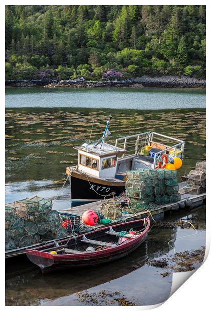 Fishing Boat in Plockton, Scotland Print by Arterra 