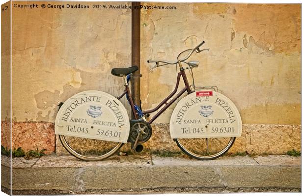 Bicycle Canvas Print by George Davidson