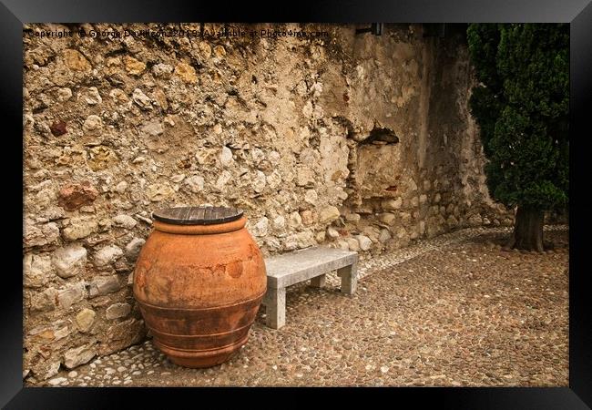 Bench & Barrel Framed Print by George Davidson