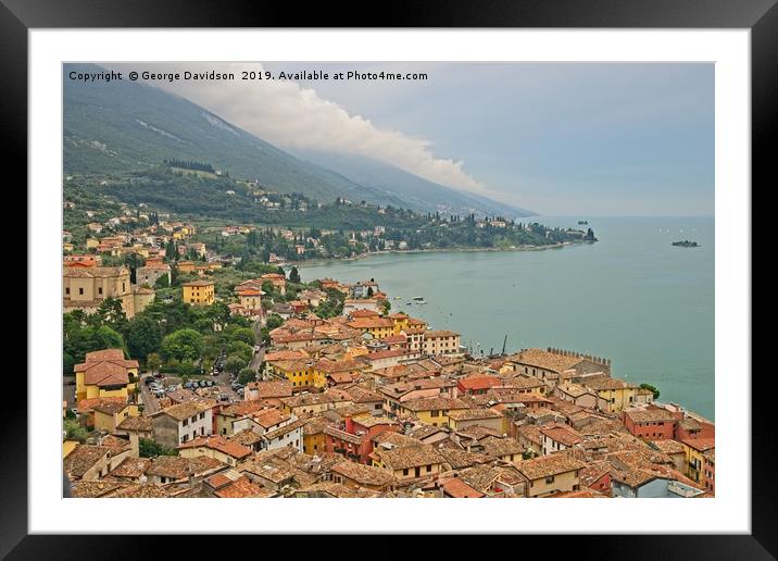 Malcesine on Lake Garda Framed Mounted Print by George Davidson
