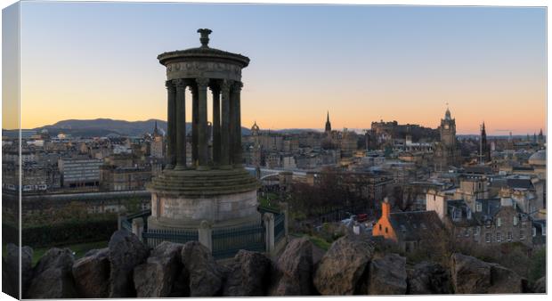 Panoramic View of Edinburgh from Calton Hill Canvas Print by Miles Gray