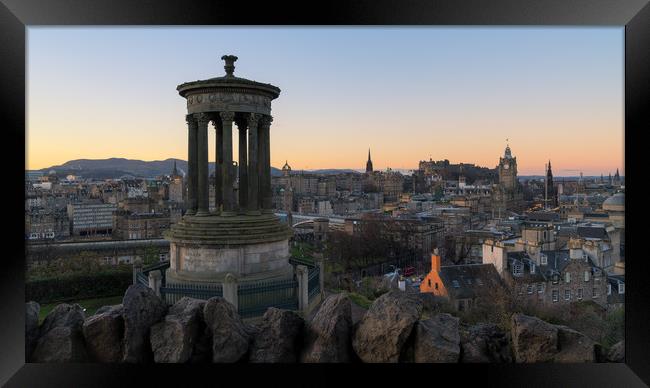 Panoramic View of Edinburgh from Calton Hill Framed Print by Miles Gray