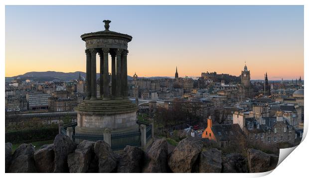 Panoramic View of Edinburgh from Calton Hill Print by Miles Gray