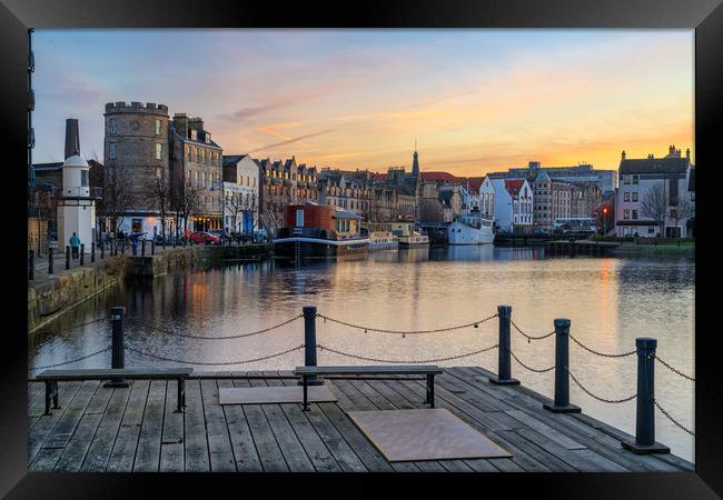 Pastel coliurs at the Shore, Leith Framed Print by Miles Gray