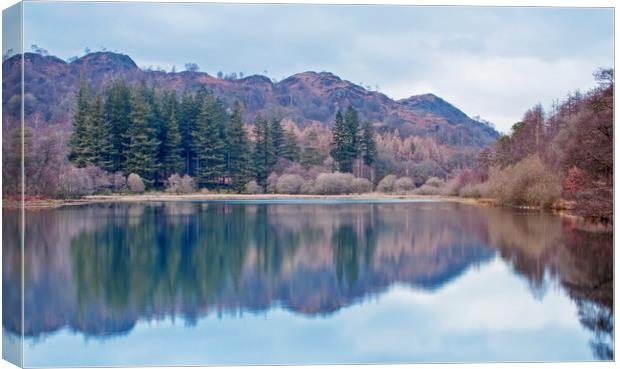 Pastel Shades of Yew Tree Tarn Canvas Print by David McCulloch