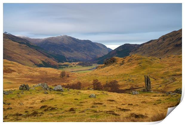 Glen Lyon and the Praying Hands Print by Miles Gray