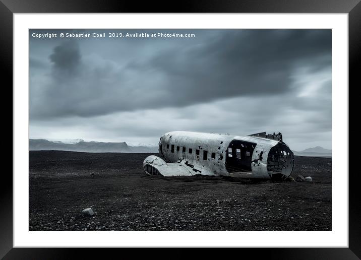 DC3 plane crash Framed Mounted Print by Sebastien Coell