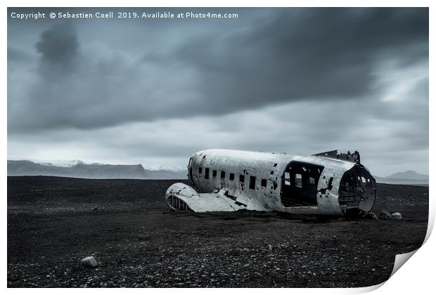 DC3 plane crash Print by Sebastien Coell