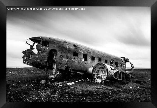 DC3 plane crash Framed Print by Sebastien Coell