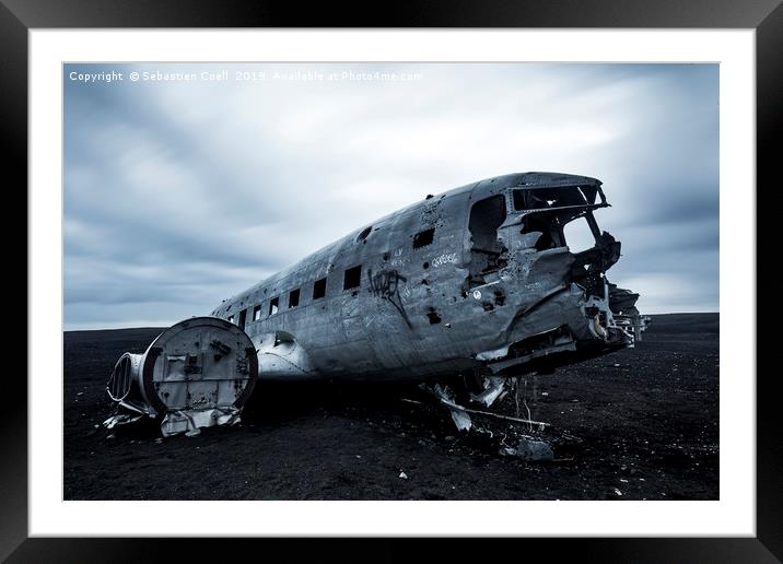 DC3 plane crash Framed Mounted Print by Sebastien Coell