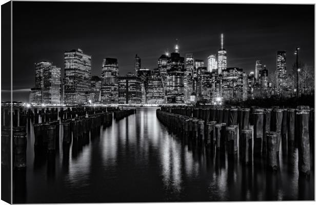 Darkness In New York City Canvas Print by Chris Curry