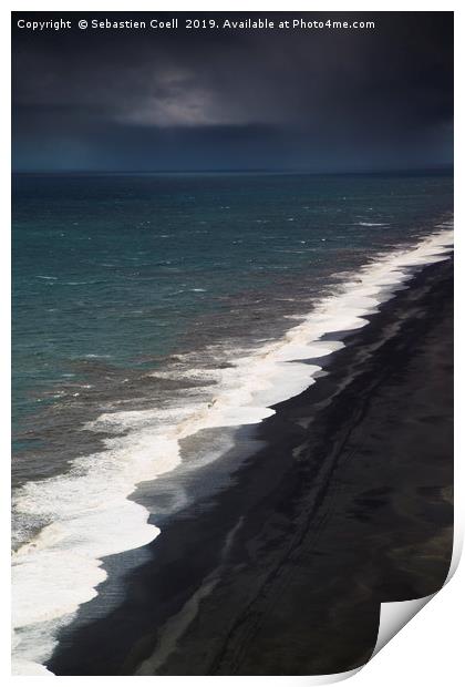 Stormy at Sea Print by Sebastien Coell