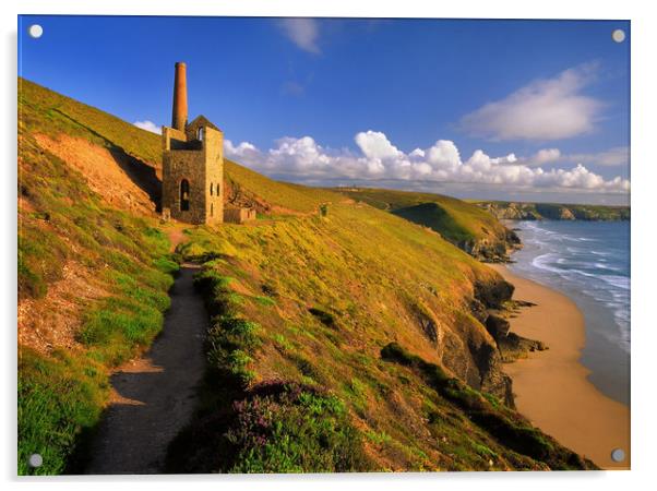 Wheal Coates & North Cornwall Coastline  Acrylic by Darren Galpin