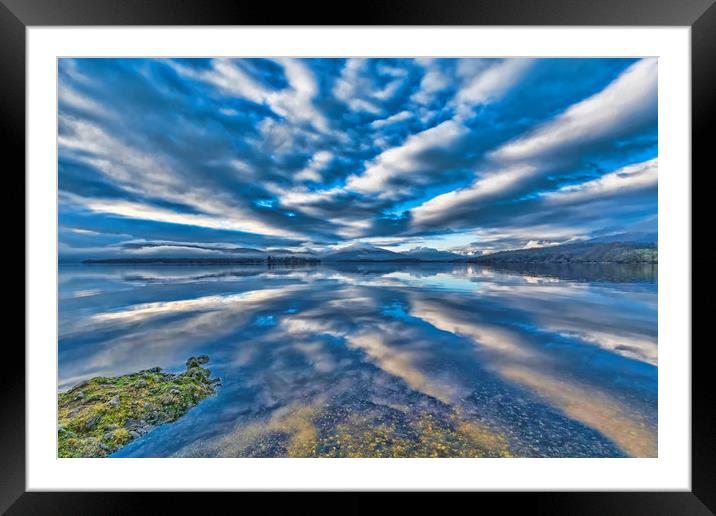 Loch Lomond Reflection Framed Mounted Print by Valerie Paterson
