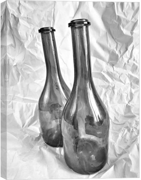 Two wine bottles Canvas Print by Larisa Siverina