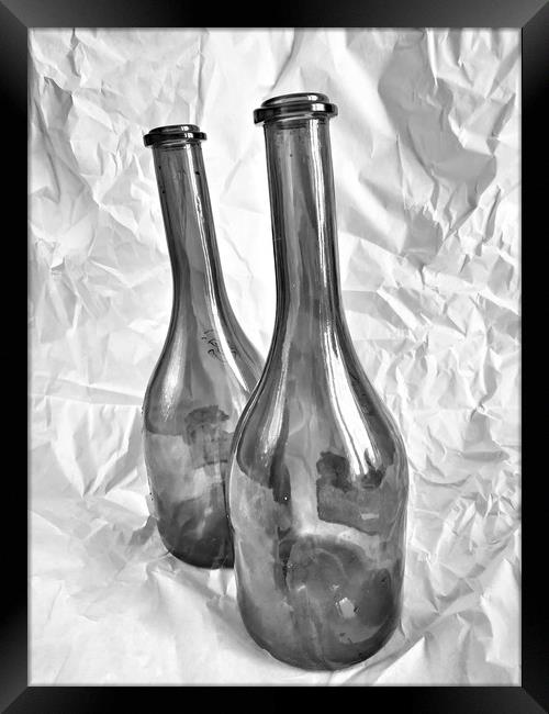 Two wine bottles Framed Print by Larisa Siverina