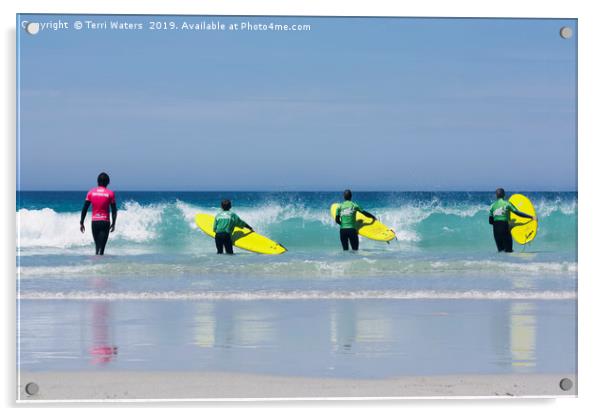 Beach Boys Go Surfing Acrylic by Terri Waters
