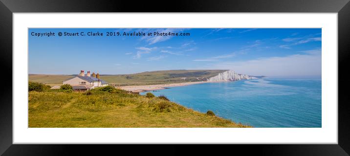 Seven Sisters Country Park Framed Mounted Print by Stuart C Clarke