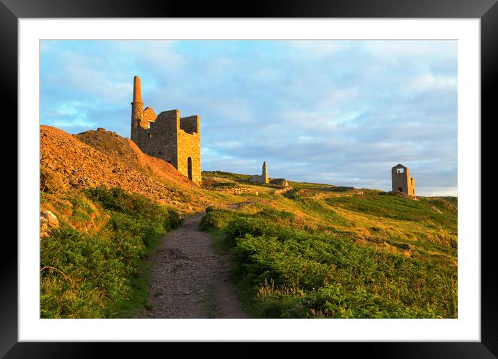 West Wheal Owles Engine House Botallack Framed Mounted Print by CHRIS BARNARD