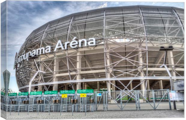 Ferencvaros Arena  Canvas Print by David Pyatt