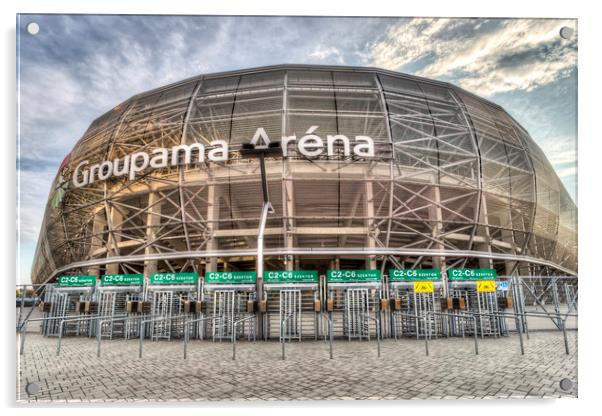 Ferencvaros Arena Budapest Acrylic by David Pyatt