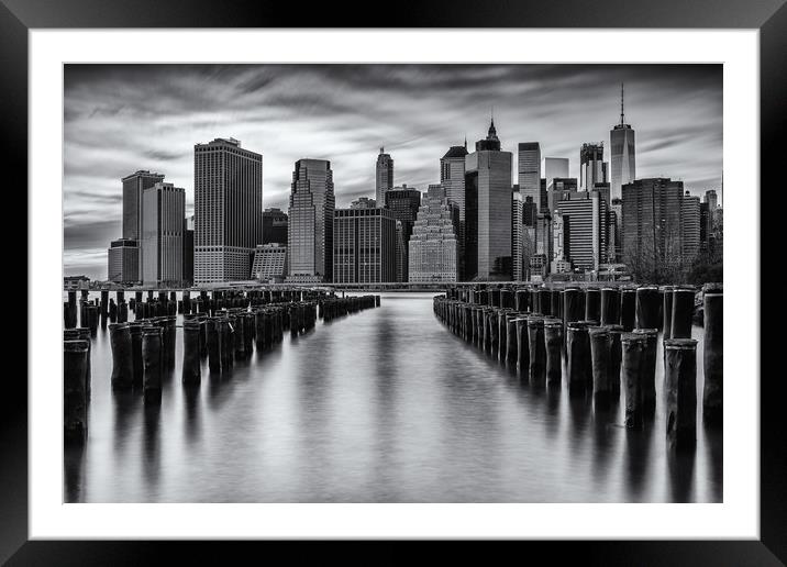 A New York Minute - Manhattan NYC Skyline Framed Mounted Print by Chris Curry