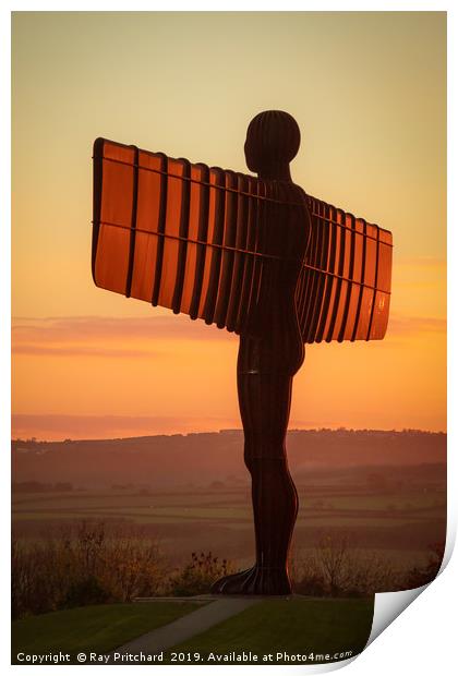Sunset at the Angel Print by Ray Pritchard