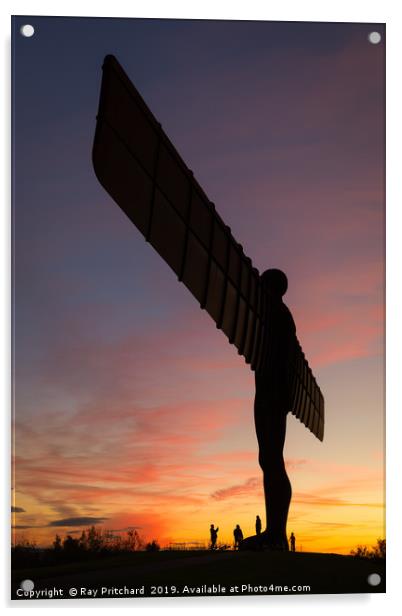 Angel Sunset Acrylic by Ray Pritchard