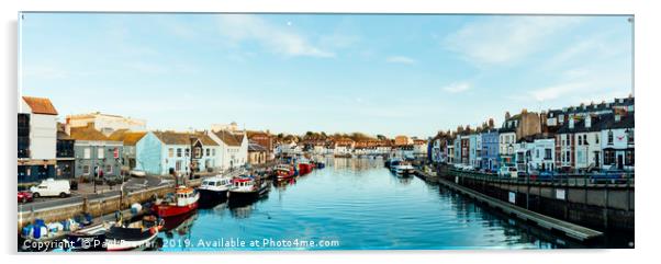 Weymouth Harbour panorama  Acrylic by Paul Brewer