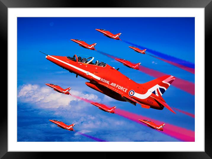 Red Arrows Framed Mounted Print by Stephen Ward