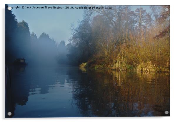 Fog on the Grand Union Canal Acrylic by Jack Jacovou Travellingjour