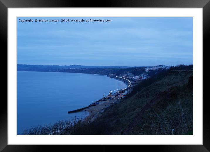 FILEY ROUND Framed Mounted Print by andrew saxton